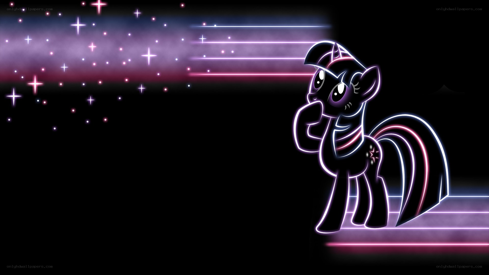 Twilight Sparkle neon art