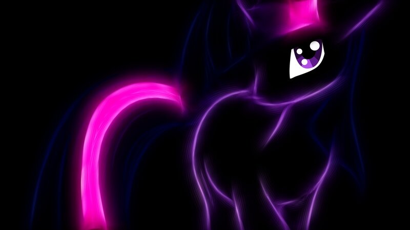Twilight Sparkle neon art