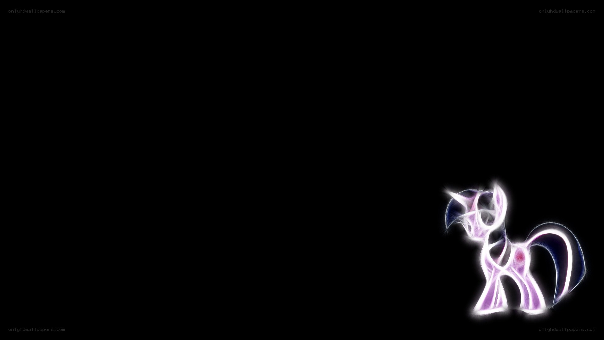 Twilight Sparkle neon outline