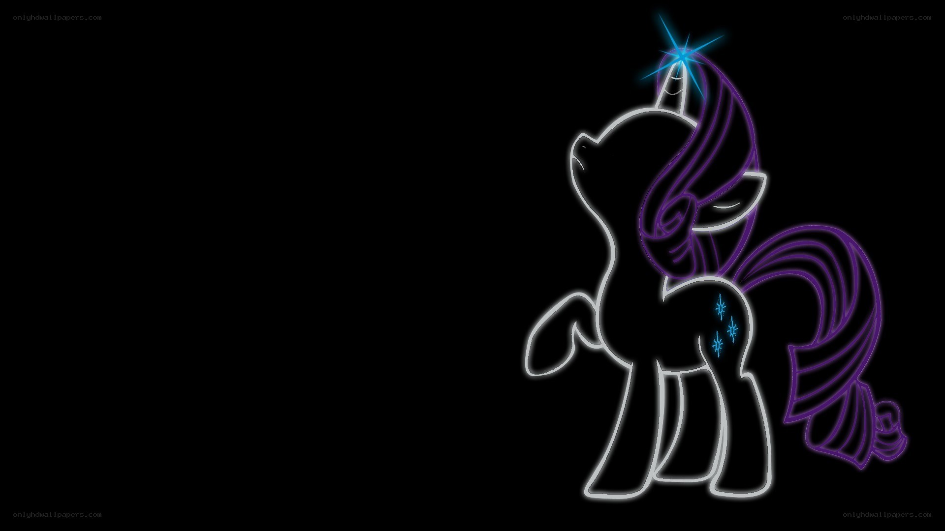 Twilight Sparkle neon outline