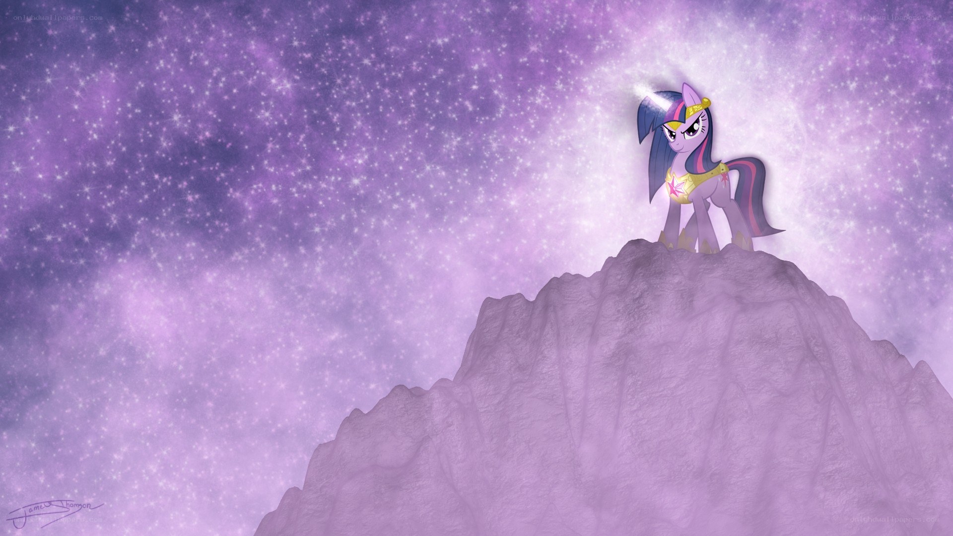 Twilight Sparkle on a mountain
