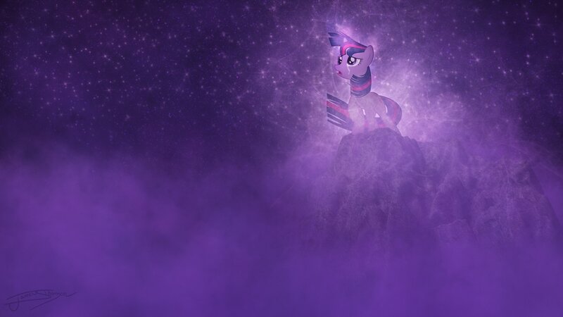 Twilight Sparkle on a Rock