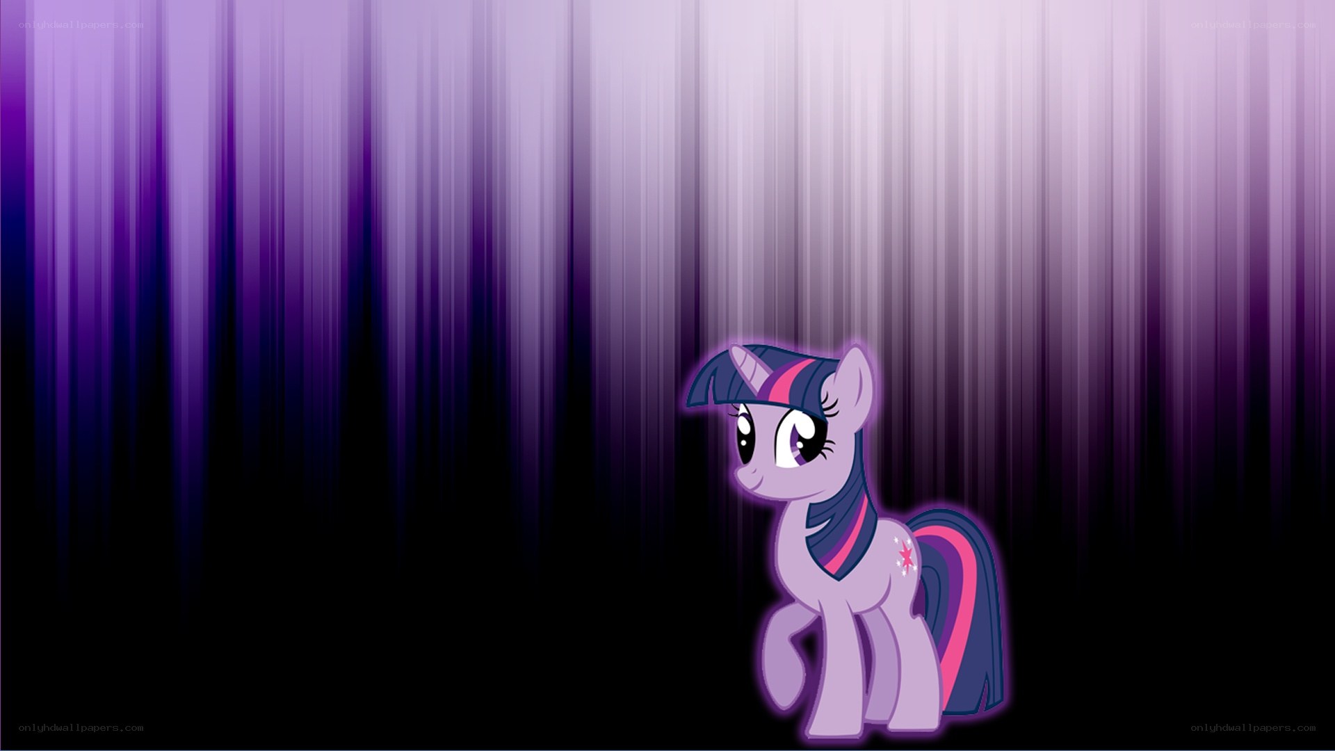 Twilight Sparkle on purple background