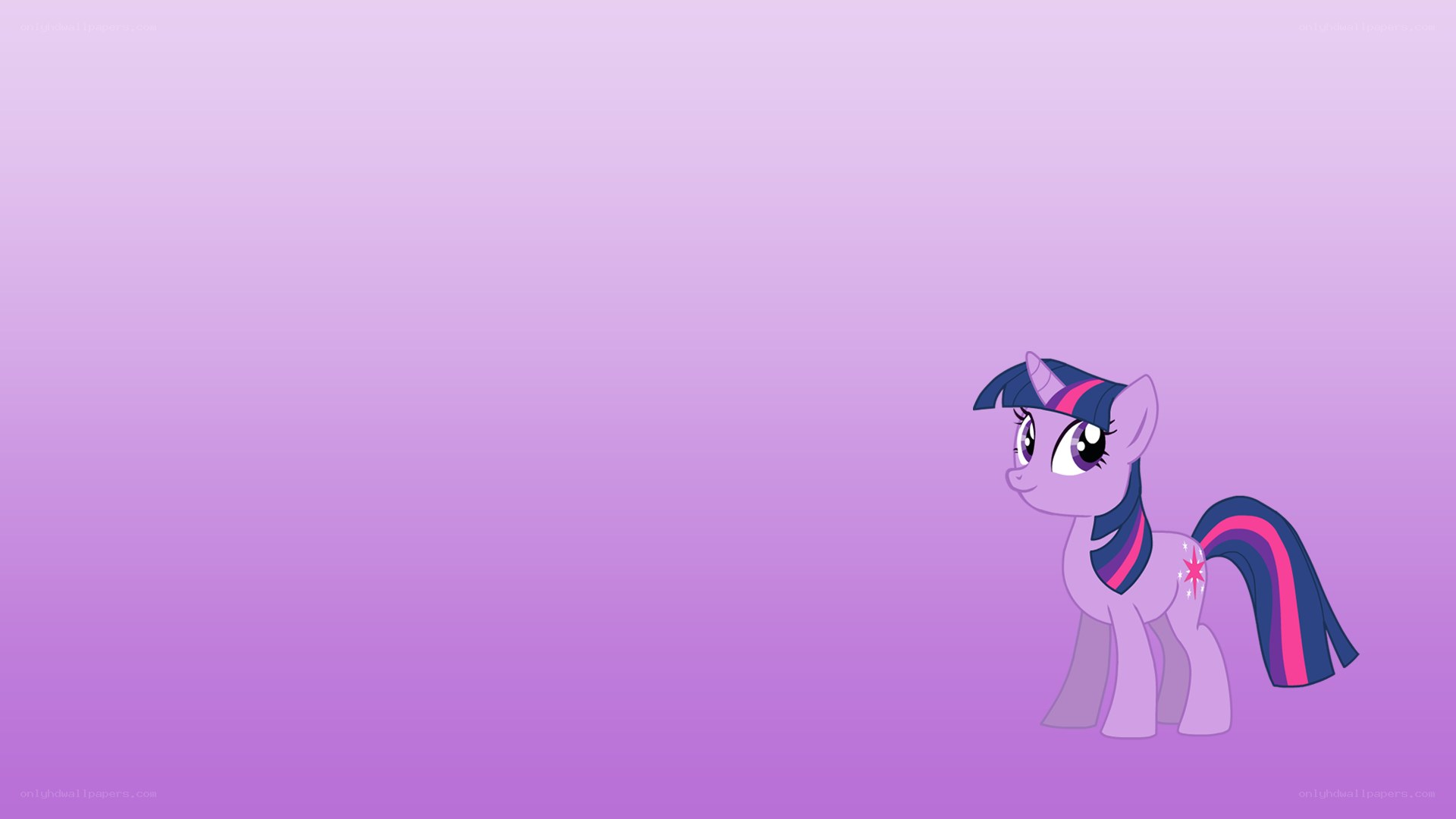 Twilight Sparkle on purple background