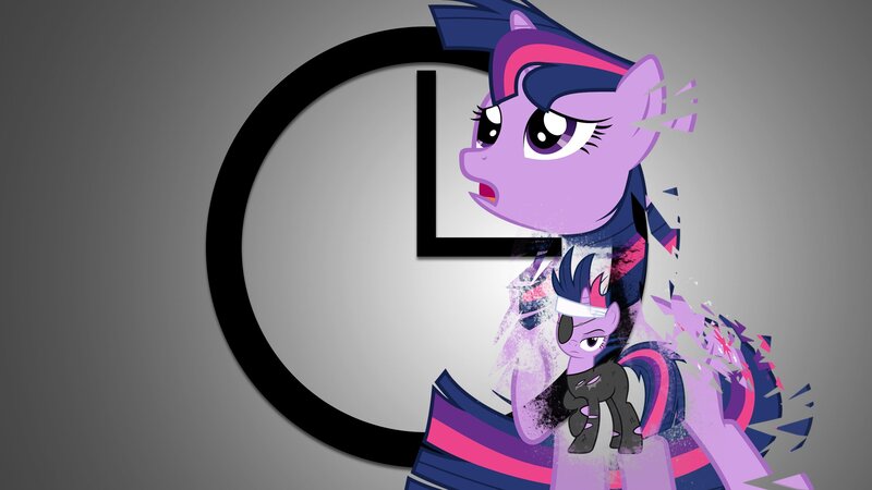 Twilight Sparkle Pony — Purple, Dramatic, Digital Art, Clock