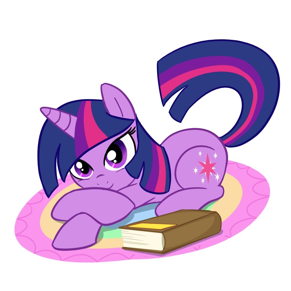 Twilight Sparkle reading a book