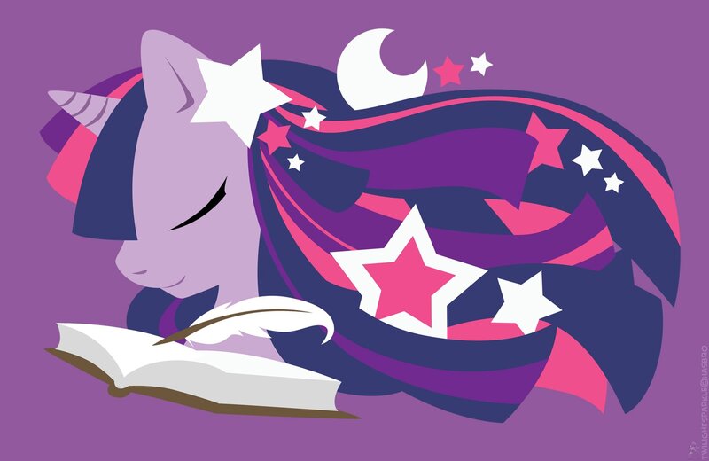 Twilight Sparkle reading book