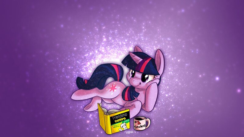 Twilight Sparkle reading book