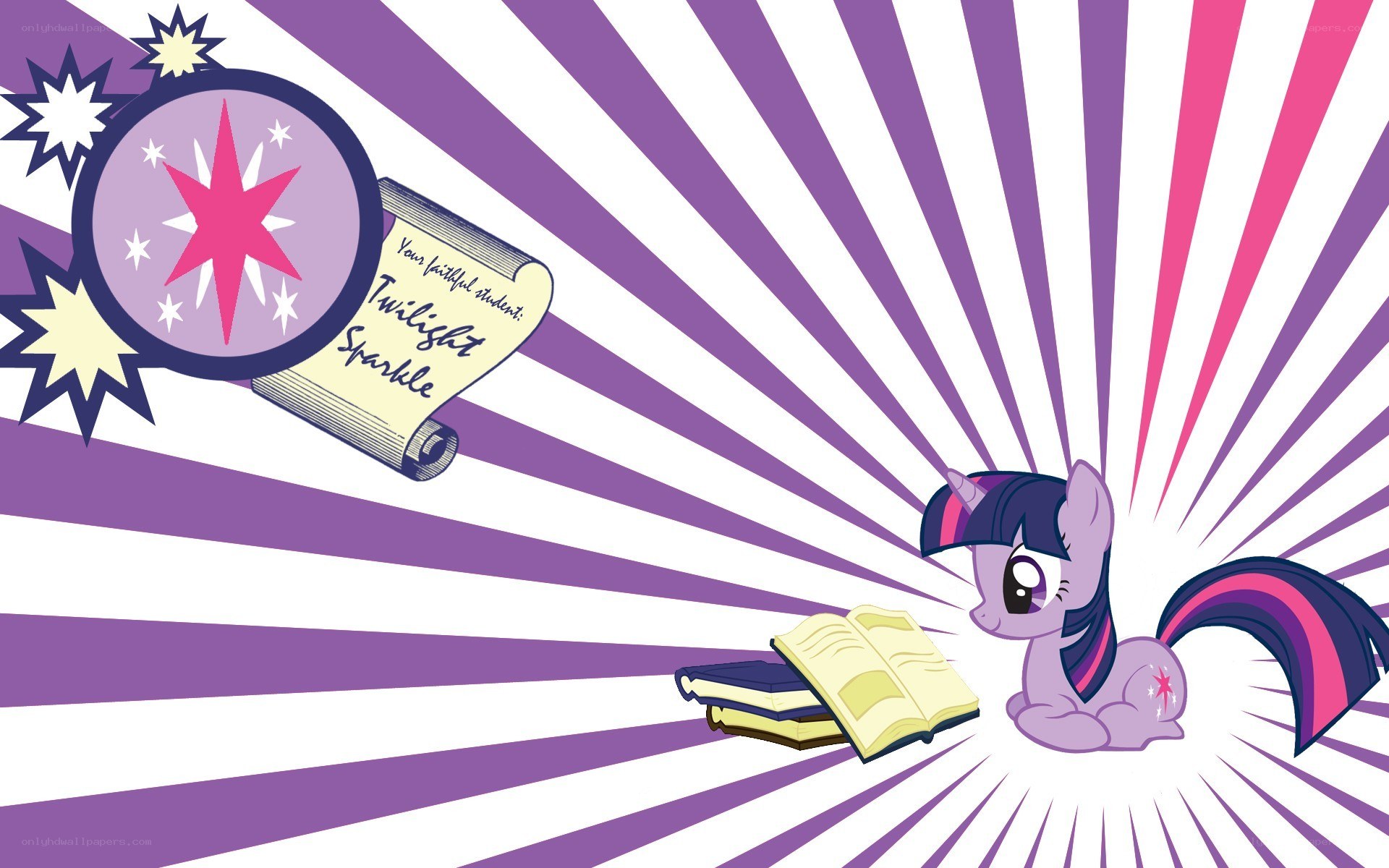 Twilight Sparkle reading books