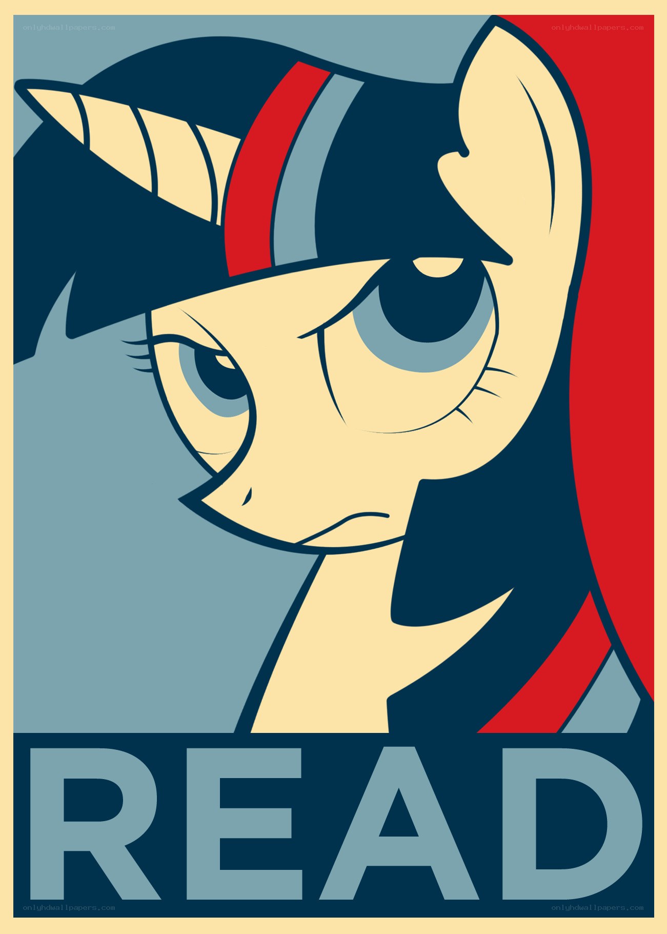 Twilight Sparkle reading poster