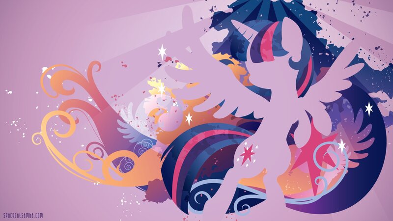 Twilight Sparkle Silhouette — Purple, Magical, Digital Art
