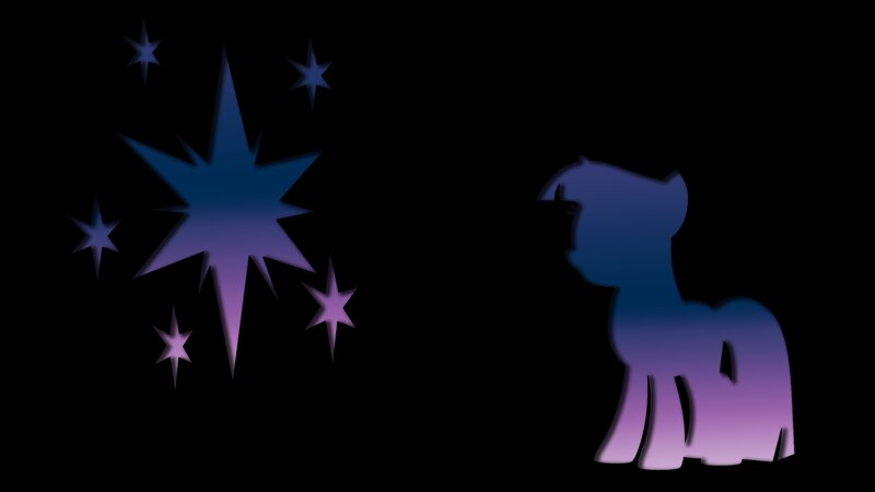 Twilight Sparkle silhouette with stars