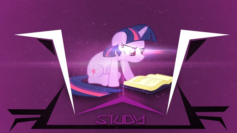 Twilight Sparkle studying