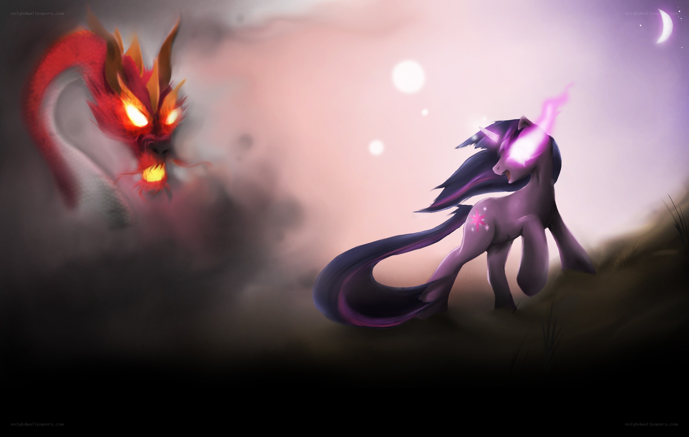 Twilight Sparkle vs. a dragon