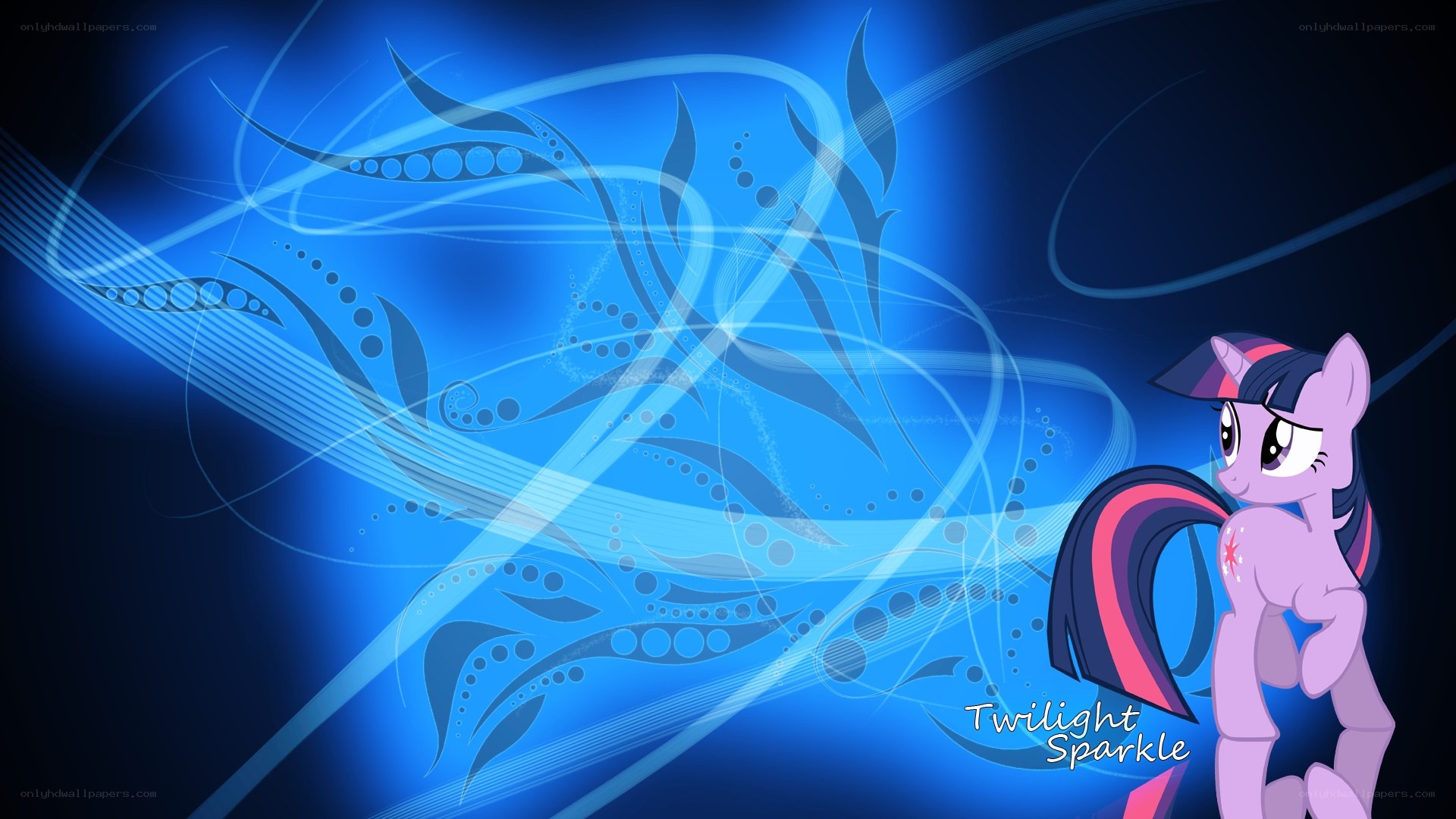 Twilight Sparkle with blue swirls