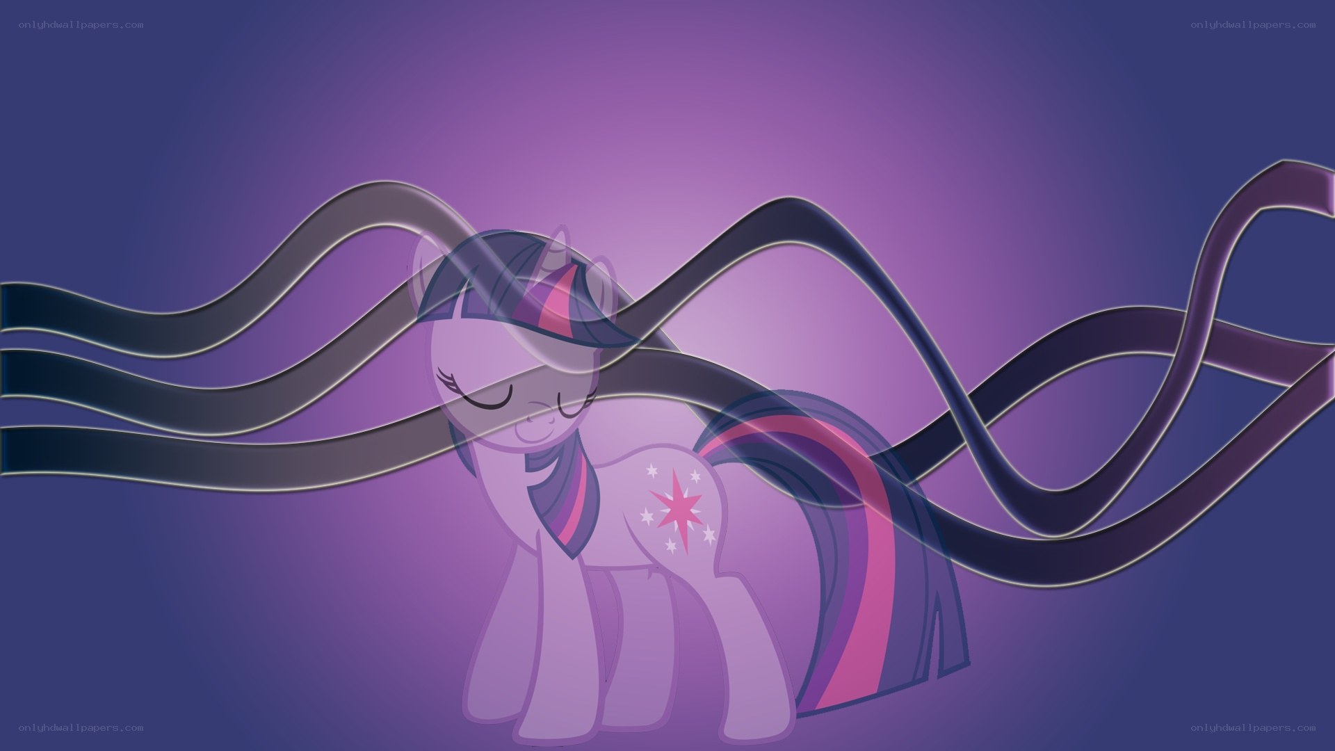 Twilight Sparkle with flowing ribbons