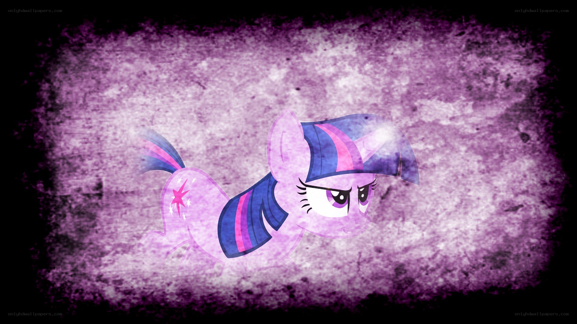 Twilight Sparkle with grunge texture