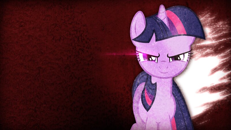 Twilight Sparkle with laser eyes