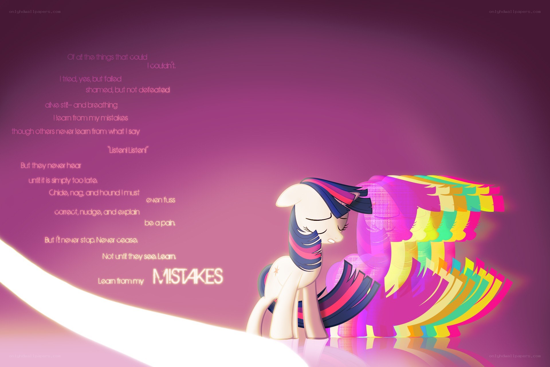 Twilight Sparkle with rainbow effect