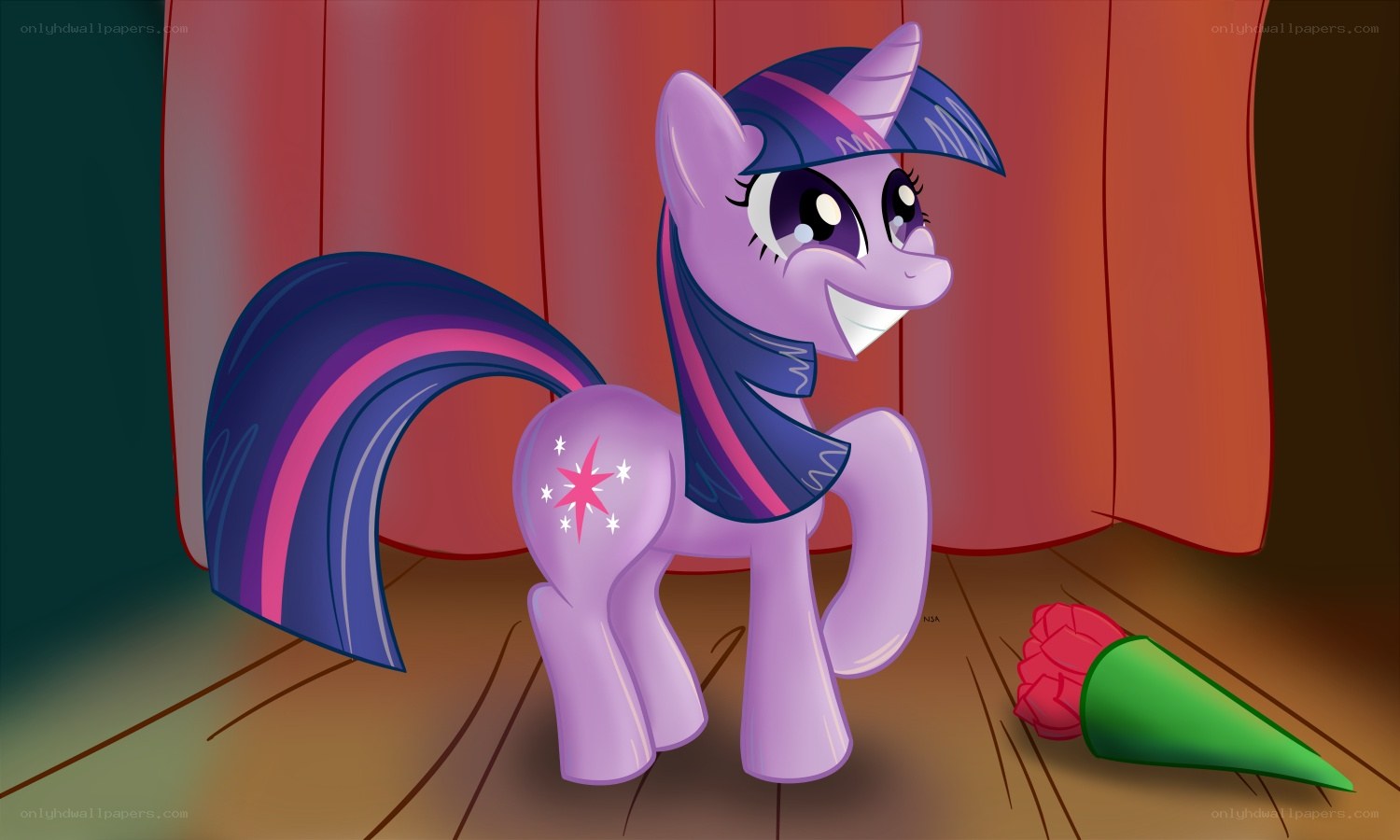 Twilight Sparkle with rose