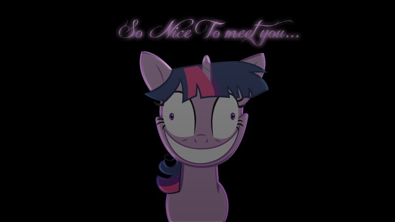 Twilight Sparkle with unsettling smile