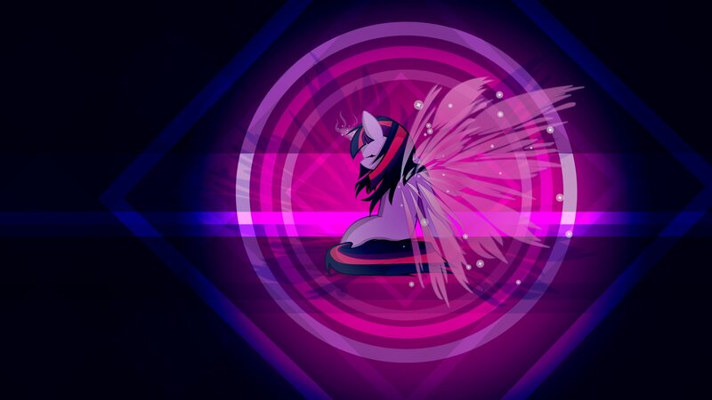 Twilight Sparkle with Wings — Purple, Dramatic, Night