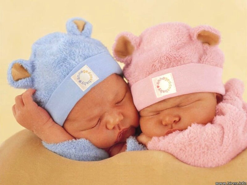 Twin Babies Sleeping