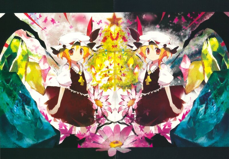 twin characters with flowers