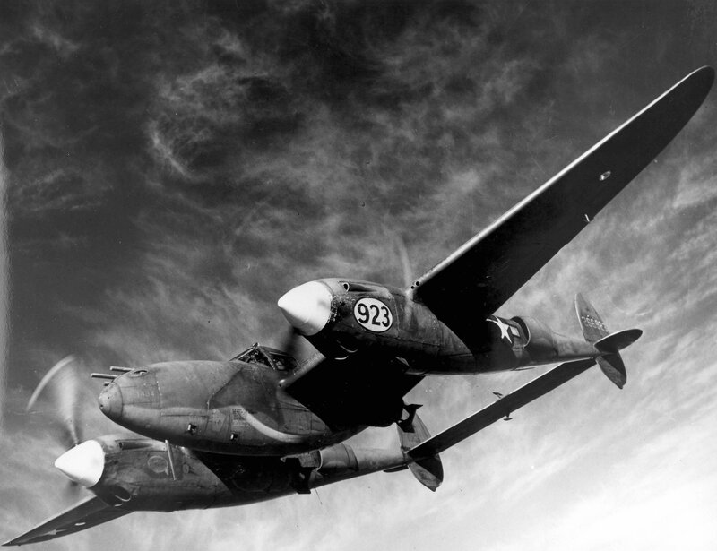 Twin-engine Aircraft — Black, Dramatic