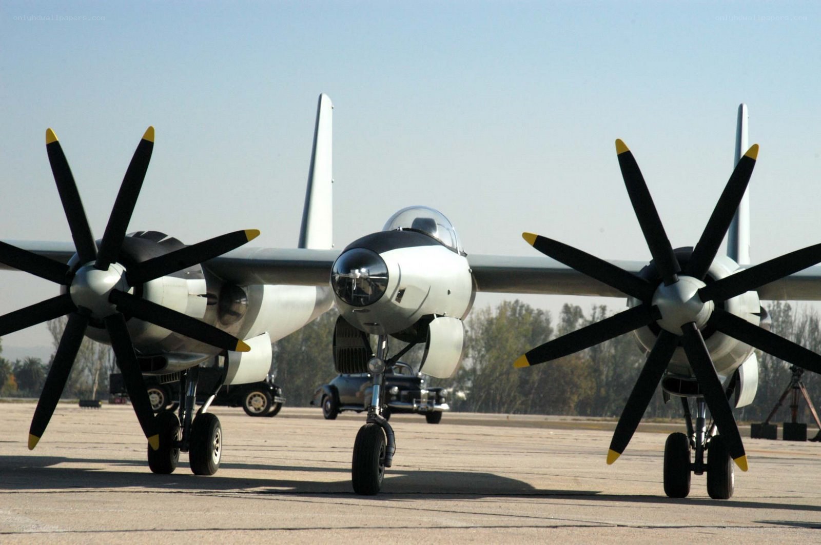 twin-engine propeller plane