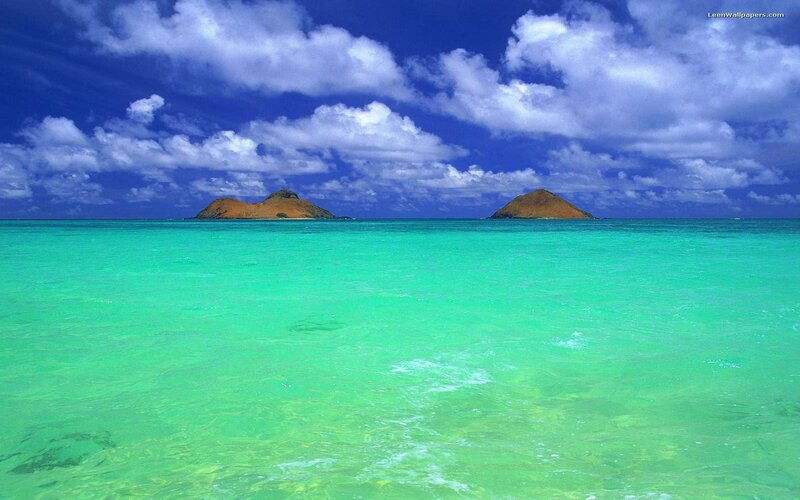 Twin Islands in Turquoise Water