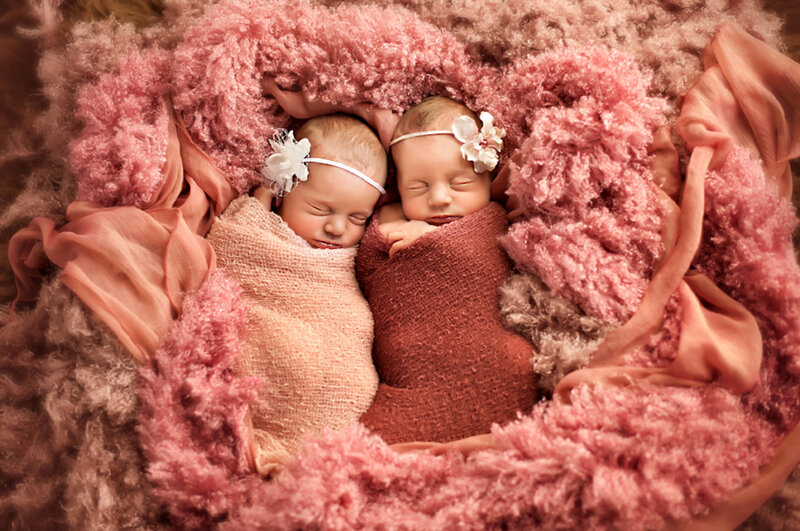 Twin Newborn Babies