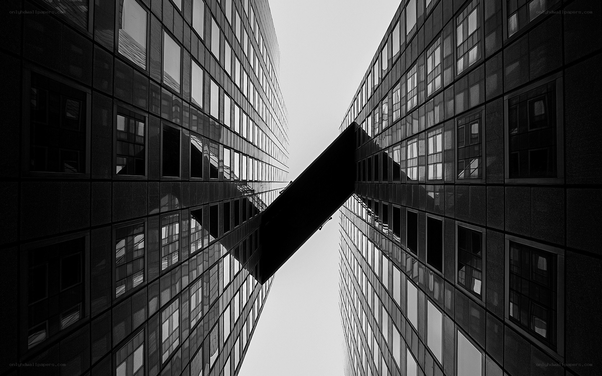 twin skyscrapers with skybridge