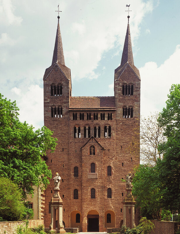 twin-spired church facade