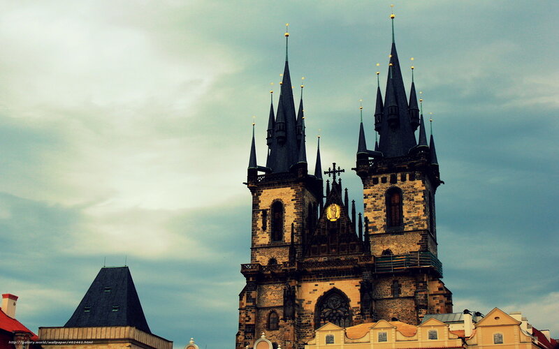Twin-spired Church — Gray