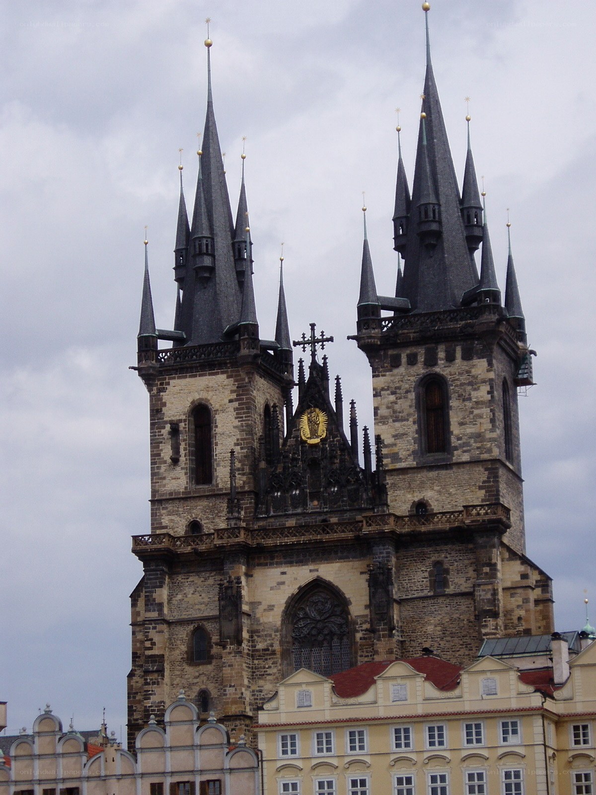 Twin-towered church in Prague