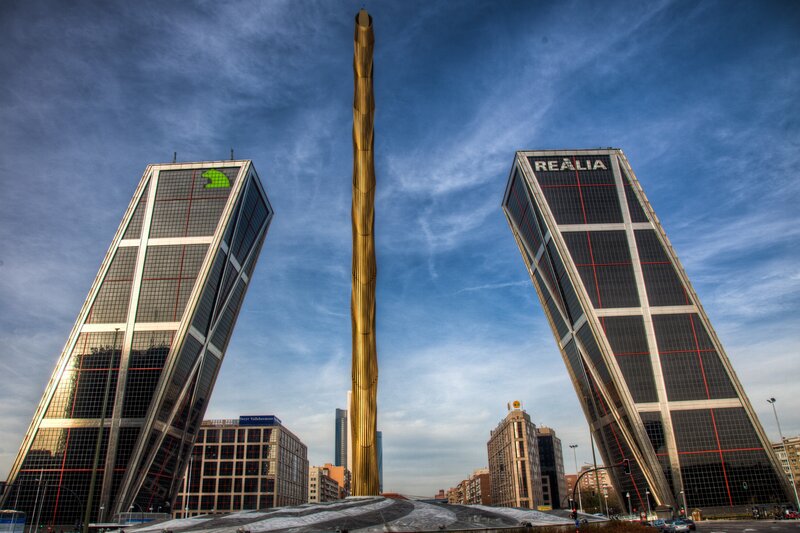 Twin towers and golden spire