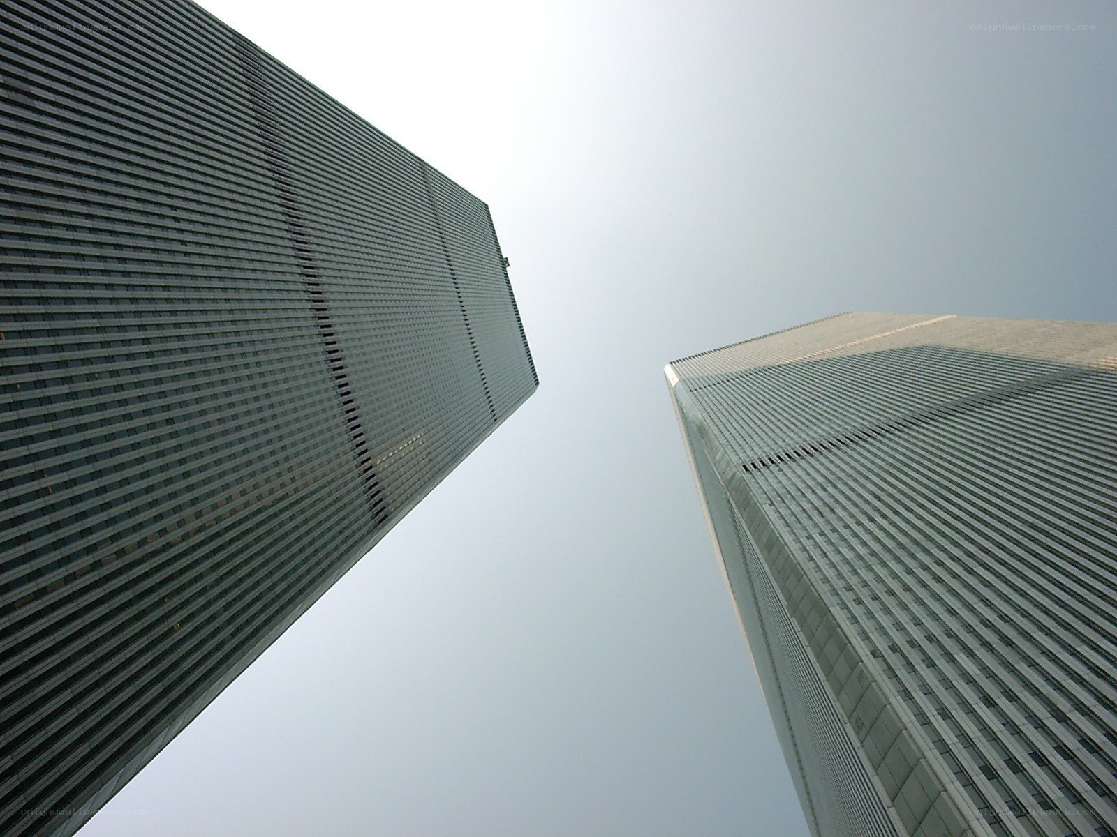 twin towers from below