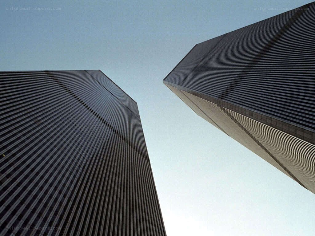 Twin towers from below