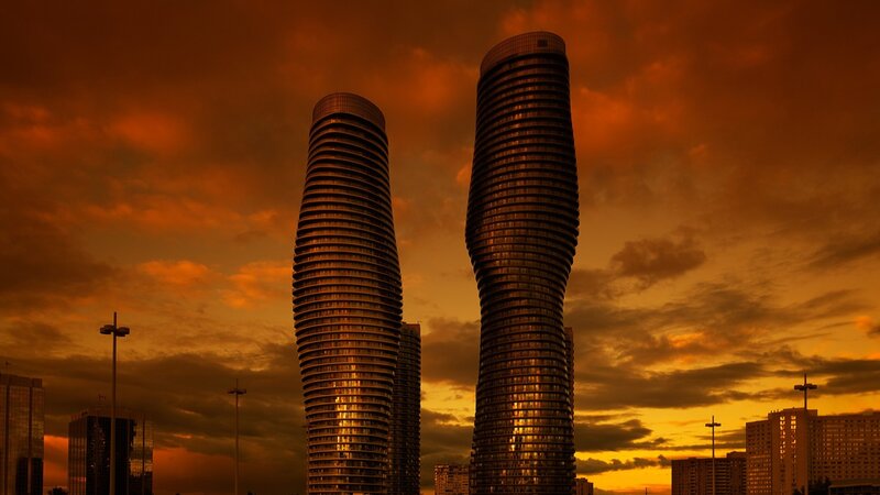 Twin Twisting Towers