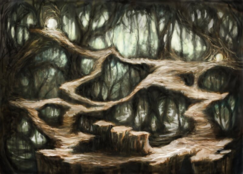 Twisted forest roots