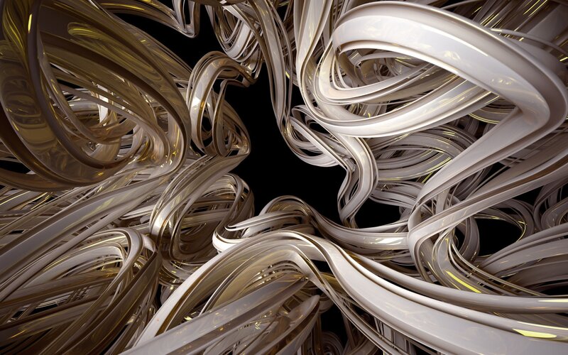 Twisted Metallic Ribbons — Silver