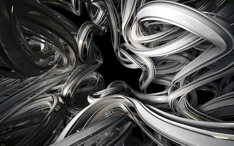 Twisted Metallic Tubes — Silver