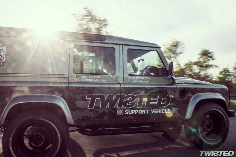 Twisted support vehicle in motion