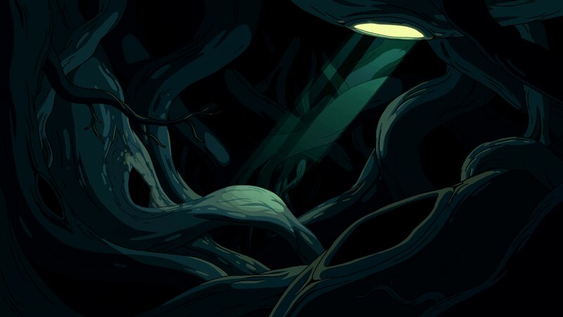Twisted Tree Roots — Dark Green