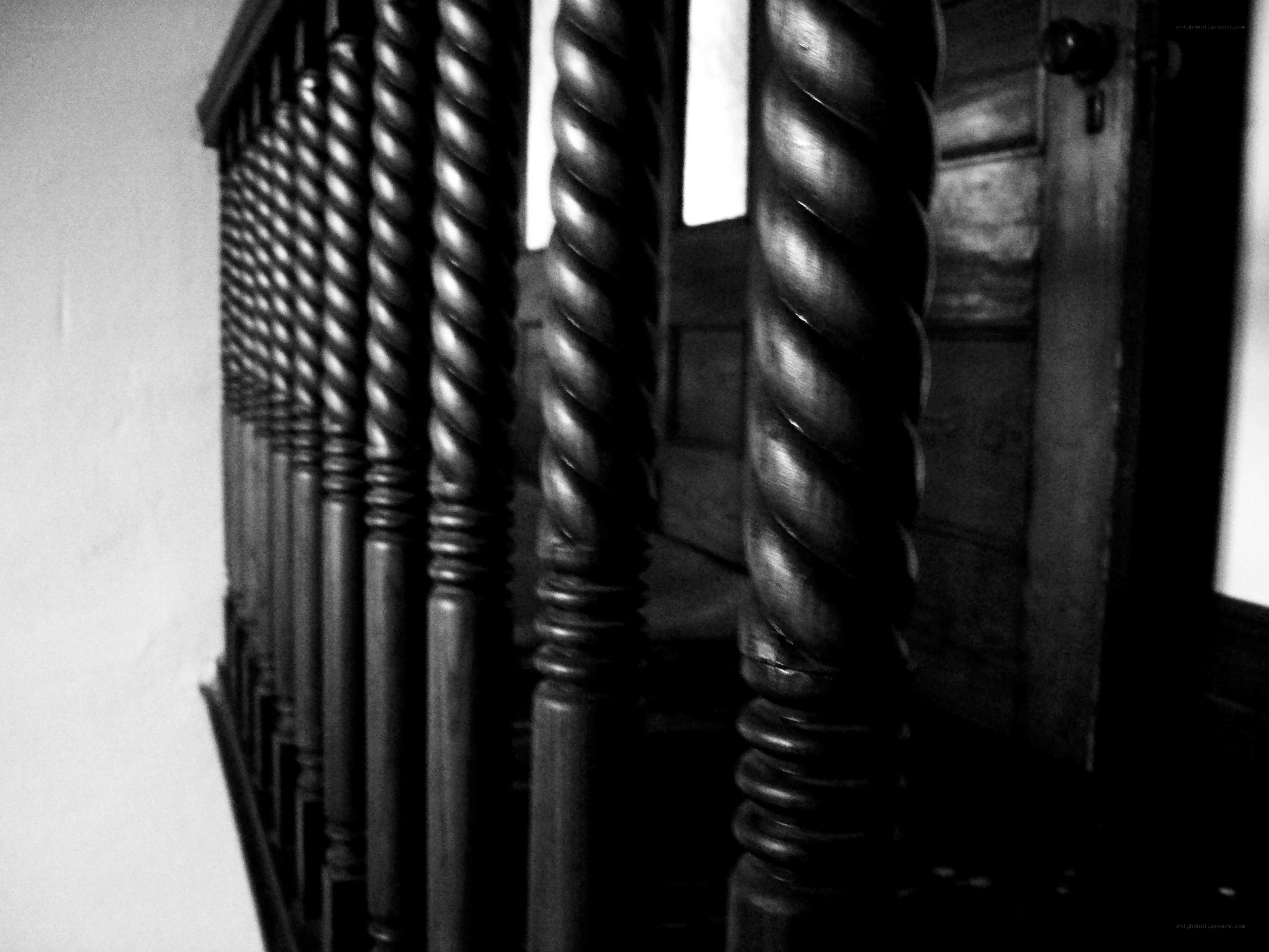 twisted wooden balusters