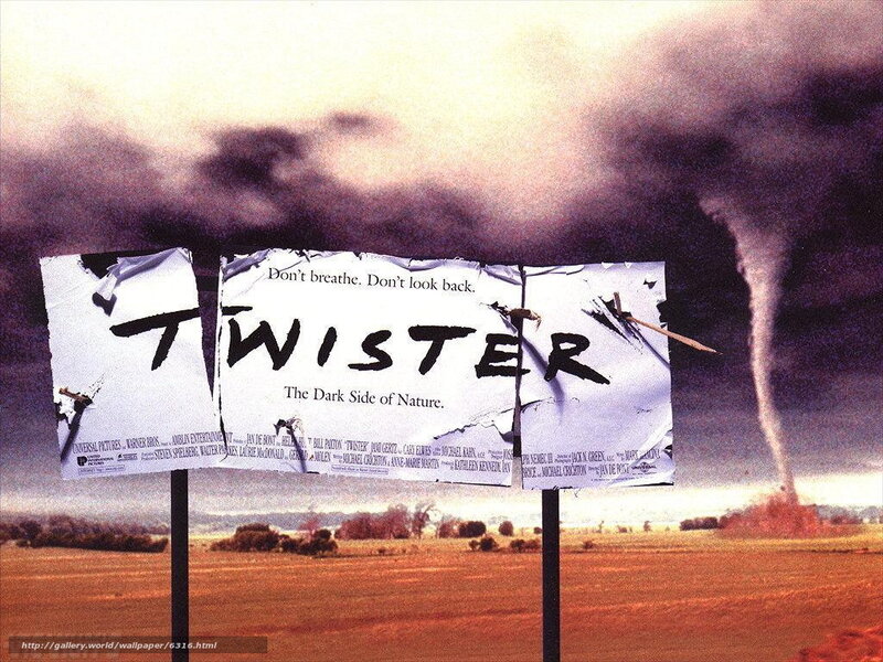 Twister movie poster with tornado