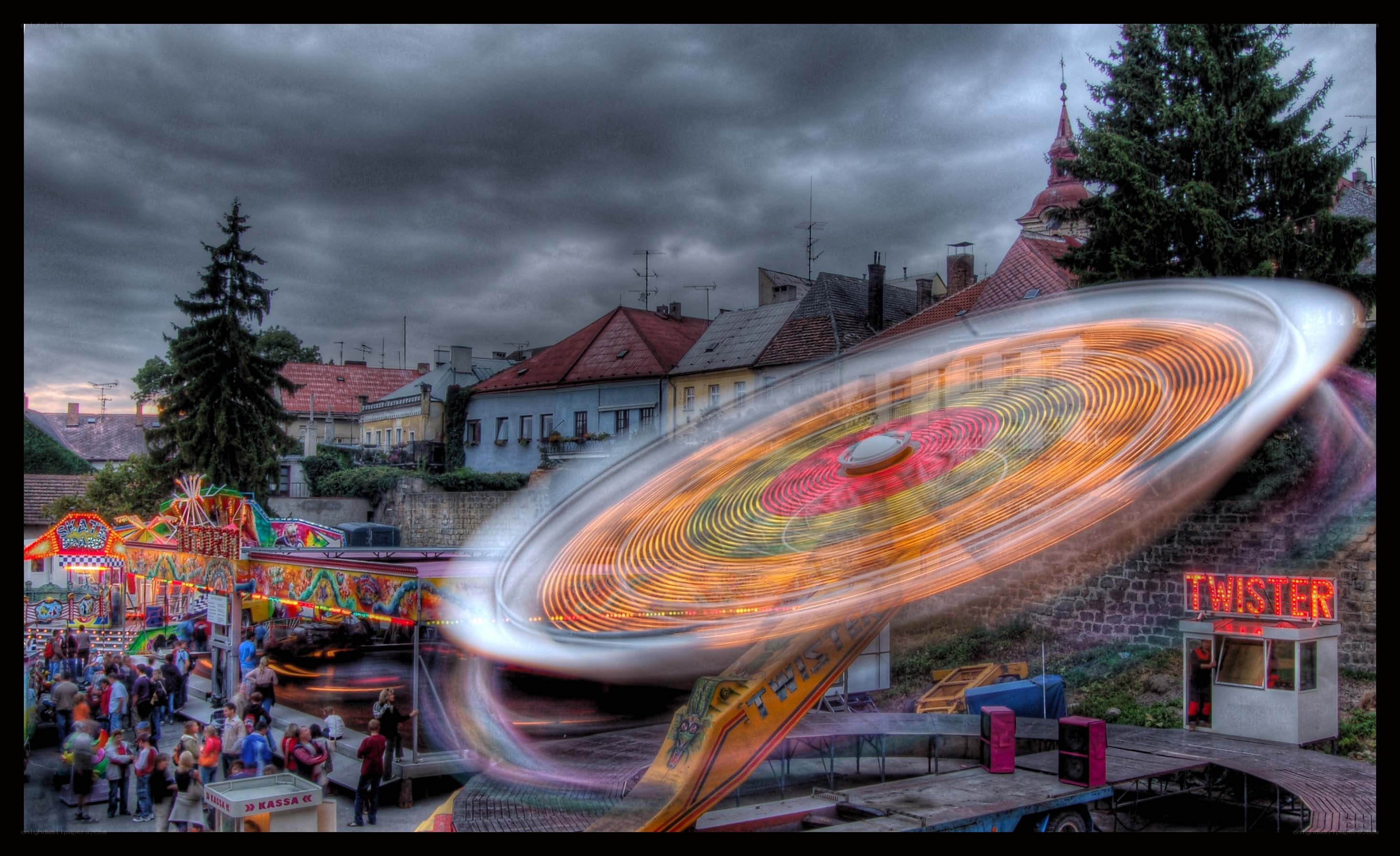 Twister ride at a fair