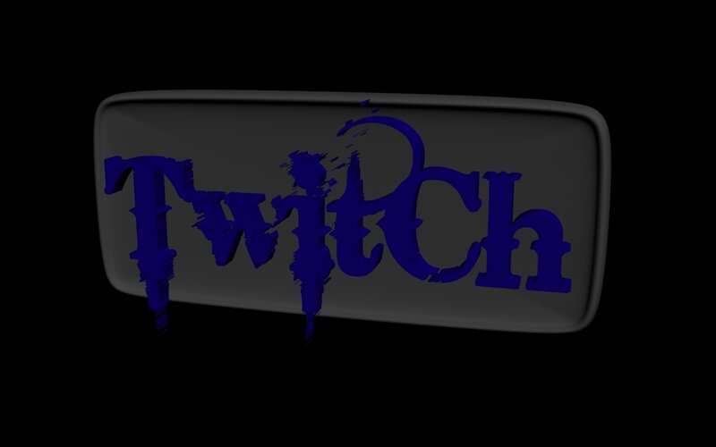 Twitch logo on dark background