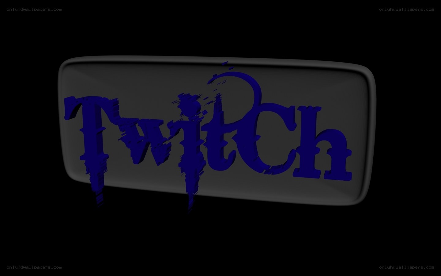 Twitch logo on dark background